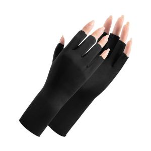 WCYC Anti -Uv Rays Sunscreen Gloves Led Lamp Protect Finger Skin Nail Art Mittens Colorful Nail Uv Protection Nail Painting Gloves Women