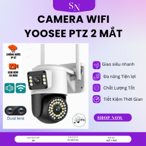 Camera Wifi Yoosee PTZ 2 Mắt Siêu Nét Có Màu Xoay 360 Độ Đàm Thoại 2 Chiều Báo Động Bảo Hành 24 Tháng Camera Wifi Yoosee PTZ 2 Mắt Siêu Nét Có Màu Xoay 360 Độ Đàm Thoại 2 Chiều Báo Động Chính Hãng Suno Top