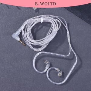 TENXI3 3.5Mm 2Pin Trong Tai Tai Tai Nghe Có Dây KZ Bạc Mạ KZ Tai Nghe Cáp Nâng Cấp Cáp Với Microphone KZ Tai Nghe Dây