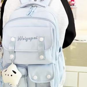 AE High-capacity stylish backpack for casual travel suitable for junior high school girls high school students and college students with a laptop compartment
