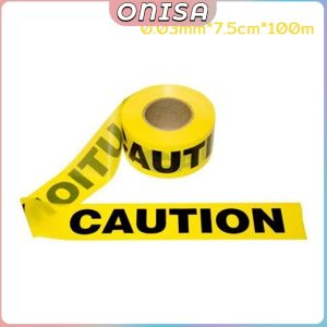 Onisa 100M Caution Tape Isolated Barricade Tape Yellow and Red Danger Warning Tape (Non-Adhesive)