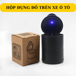 Cốc Gạt Tàn Để Bàn Hoặc Xe Hơi Ô Tô Có Đèn LED Cốc Gạt Tàn Đa Năng Trang Trí Xe Hơi