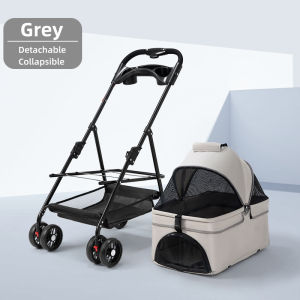 Pet StrollerCart Detachable Collapsible Cat/Dog Outdoor Cart Small And Medium Dog Stroller/Cat Stroller
