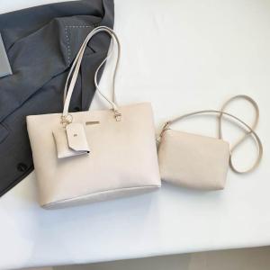 Korean Simple 3IN1 Combination Bag Large Capacity Shoulder Tote Bag Commute Crossbody Phone Bag Card Pouch Three-Piece Set Bag For Women