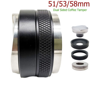 แทมเปอร์สเตนเลสสตีล304แทมเปอร์กดกาแฟแบบสองด้านขนาด51/53/58มม. เอียง3มุมและฐานแบน