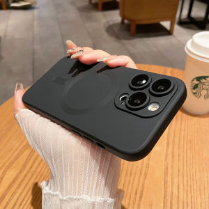 Matte Silicone MagSafe Magnetic Soft Shockproof Phone Case For iPhone 17 16 15 14 Pro Max Plus 13 12 11 Pro Max XR XS Max Wireless Charging Phone Cover Skin-friendly Solid Color Phone Casing Shell With Glass Lens Films Protector