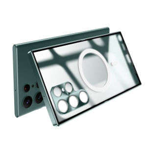 เคส Samsung S22 S23 S24 S25 Galaxyเคสกันกระแทกโลหะสุดหรูปกป้องเลนส์กรอบอลูมิเนียมอัลลอยด์เคสมือถือเคสโทรศัพท์ด้านแม่เหล็ก Magsafe สำหรับ Note 20 Ultra 10 Plus