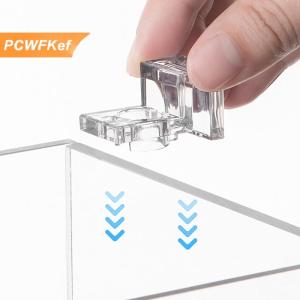 【PCWFKef】 4pcs 6mm 8mm 10mm Fish Tank Acrylic Clip Aquarium nắp che hỗ trợ chủ Bracket Kẹp đứng Aquarium cung cấp