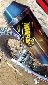 knalpot racing CRF 150L KLX DTRACKER WR155 NOROFUMI N4 BLUE GOLD / knalpot racing CRF / knalpot racing klx / knalpot racing dtracker / knalpot racing wr155 / kenalpot yamaha wr155 / kenalpot norifumi n4 klx 150 / kenalpot norifumi n4 crf knalpot dtracker