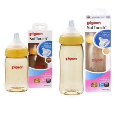 Bình sữa pigeon SofTouch 160ml/240ml cổ rộng nhập khẩu