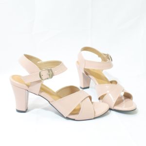 Sandal Heel Hitam Kondangan Kerja Liburan Hak Tinggi 7cm Big Size 42 43