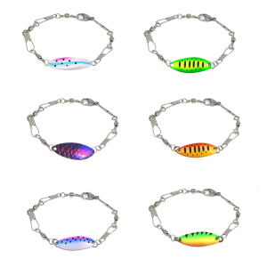 Alloy Fishing Lure Charm Bracelet Adjustable Wristband Handcraft Hook Designs Outdoor Sports Accessory