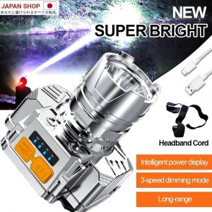 Headlamp rechargeabl waterproof flashlights heavy duty Japan Original Emergency Cycling Camping Flashlight Long battery life