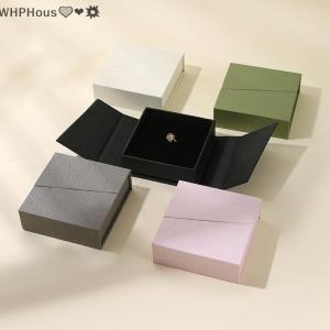 WP💓💛💖 Dual-opening Magnetic Flip Jewelry Packaging Box Earring Necklace Ring Jewelry Organizer Box Thick Kraft Paper Jewelry Box