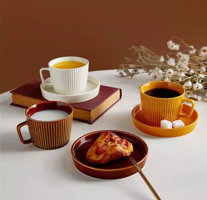 Taza PH Retro Classic Japanese Style Coffee Cup and Saucer Set Muji ...