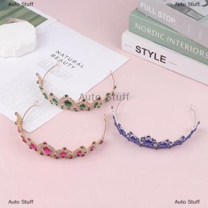 [COD] Auto Stuff มงกุฏคริสตัลสีม่วงสำหรับเจ้าสาวมงกุฏสำหรับใส่ไปประกวดงานพรอมเจ้าสาวมงกุฏสำหรับงานแต่งงานเจ้าหญิงเครื่องประดับผมใหม่2024