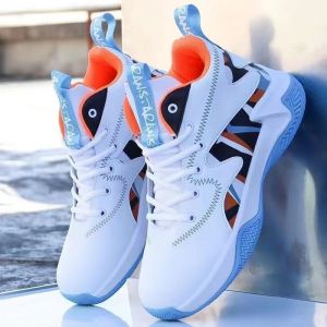 2025 High Top Basketball Shoes For Men Cushioning Rubber Sport Running Shoes For Men Non-Slip Mens White Sneakers 39-45
