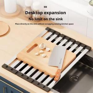Stainless Steel Kitchen Sink Drain Rack Sink Bowl And Dish Storage Rack Foldable And Retractable Drain Basket