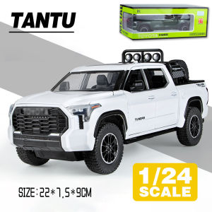 LEO 1:24 Toyota Tundra Off-Road Vehicles Diecasts Cars Trucks Models Kids Toys For Boys Children Collection Sound and Light