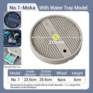 Circular Bottom Movable Pulley Thickened Breathable Water Tray Invisible Movable Flowerpot Tray