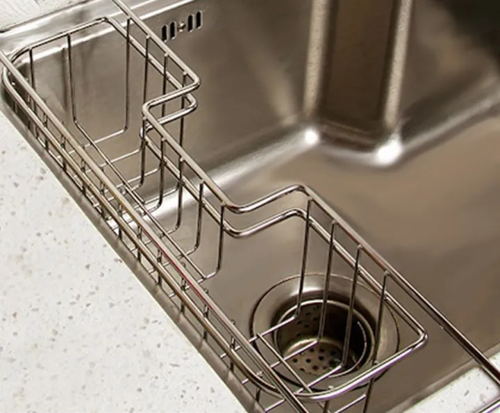 Stainless Steel Kitchen Sink Rack Shelving Sponge Drainer Basin Holder ...