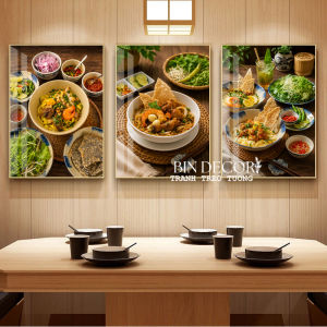 (ẢNH THẬT) Tranh treo tường mì quảng trang trí decor quán ăn nhiều mẫu kèm đinh