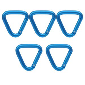 5PCS Triangle Colorful Carabiner Outdoor Camping Hiking Keychain Snap Clip Hook Kettle Buckle Water Bottle Hook Accessories