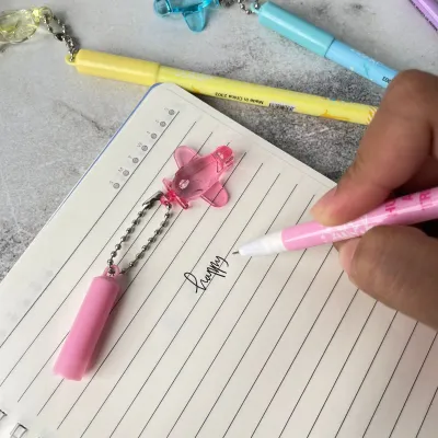pen gantungan pesawat tinta hitam keperluan anak sekolah pen lucu imut keren pena unik fancy elegan bisa COD termurah import