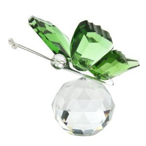 BEIBEI White Crystal Crystal Butterfly Cute Vivid Miniature Figurines Creative Handmade Butterfly Ornament Home Decoration