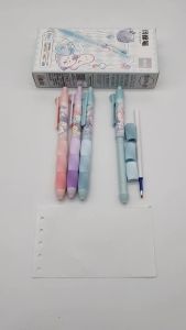 SDSgDeli 3/6pcs 0.5mm Black Ink Crystal Blue Ink Hot Erasable Kawaii Gel Pen Stationery Office Supplies School Supplies Cute Gel PenHJO