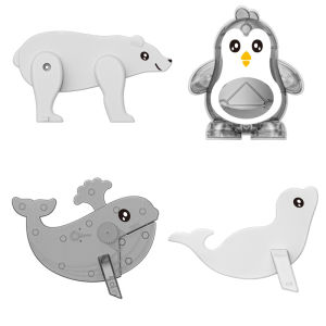 Magnetic Tiles Animal Dinosaur Theme Blocks Kids Toys DIY Farm Magnetic Tiles Scene construction Boys Game Activity Sensory Toys