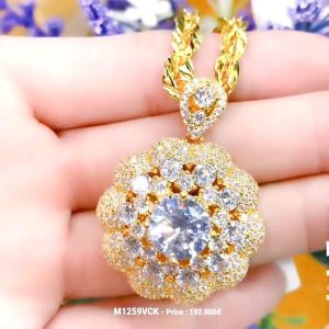 Mặt Dây Chuyền Nữ Vàng 18K Đẹp (Mạ) Đá Moissanite - Lokalo - Mang Y Vàng Thậ.t - Dễ Phối Thời Trang - Hàng Xuất Khẩu - Bao Đổi Trả Trong 7 Ngày Nếu Sai Hình. 227522u40