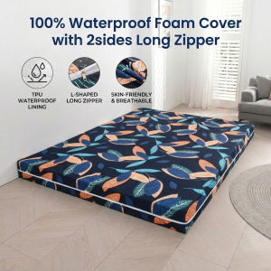10 Inches Thickness Waterproof Foam Cover with Long Zipper Water Resistand Bed Sheet with Zipper