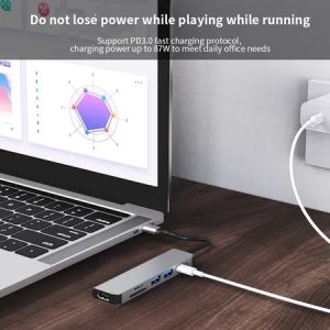 8-in-1 Dock Type C 3.1 to 4k HDMI Hub Adapter for Dell XPS Android Tablets Huawei Laptops