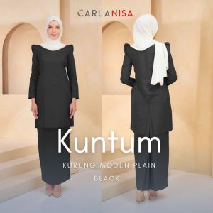 CARLANISA Kuntum Baju Kurung Moden Cotton Plain Ready Stok Hot Selling Baju Raya Viral Terbaru