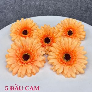 Đồng Tiền 1b Cánh Vải trang trí nhà cửa decor tiệm cà phê hoa lụa trang trí. Hoa Lụa LyLy Decor