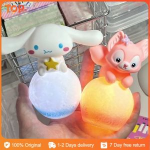 Sanrio night light bedside lamp sitting position with light Kuromi childrens bedside atmosphere night light Melody cake baking decoration doll ornaments gift