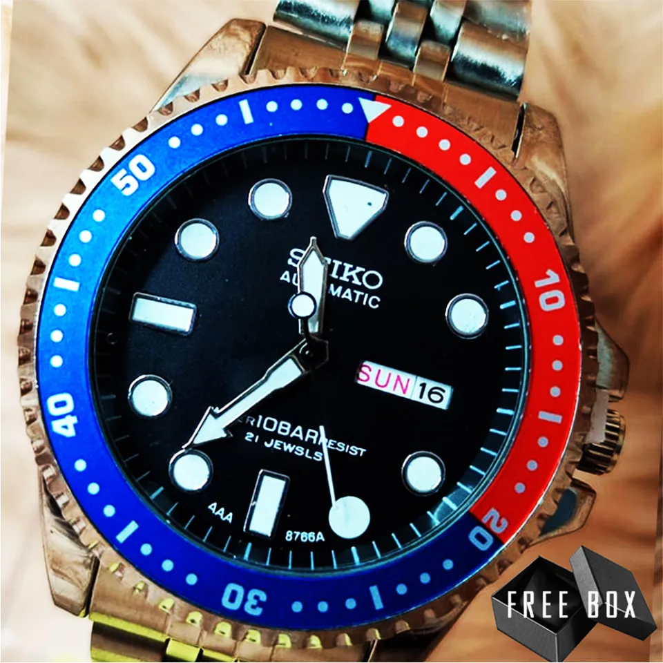 Seiko blue red bezel sale