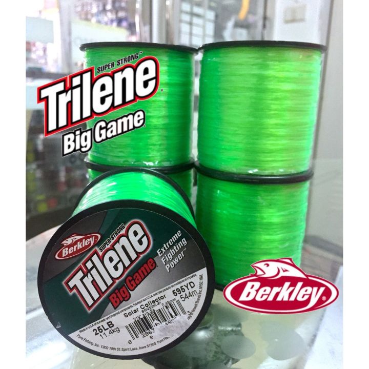 สาย Berkley Trilene Big Game สีเขียวตอง สายเอ็นตกปลา เหนียว จมน้ำไว