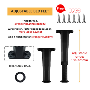Adjustable Bed Beam Support Foot T-Shaped Retractable Bearing Bracket For Bed Furniture/Reinforced Plastic Furniture Leg