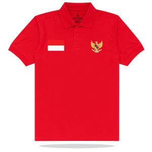 Jemssky - Polo Shirt Print Garuda Merah Putih Terkeren Baju Red Merah