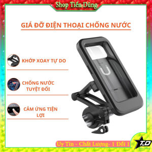 Giá đỡ điện thoại chống nước gắn xe máy - moto - xe đạp Kiêm bao điện thoại xoạy góc 360 độ điều chỉnh độ cao thấp