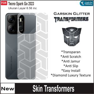 Skin Carbon Tecno Spark Go 2023 Back Skin Diamond Transparan 3D