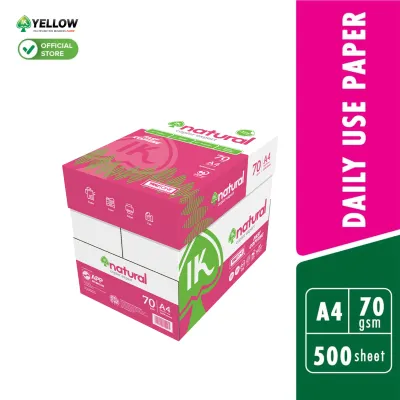 IK Natural 500s 70gsm A4 paper 1 Carton box (5 Reams) (500 sheets/ream)