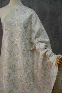 Golden Embossed Jacquard Fabric for Women Dresses Tops Fashion Clothing Material Sewing DIY