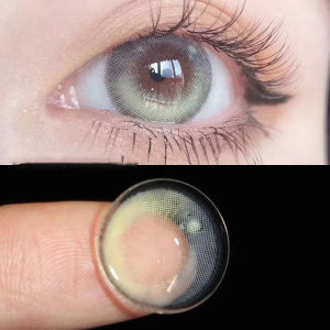 O2GIRL  Kính áp tròng  Black Brown Grey lens xám Big Eye 6 tháng sử dụng kính áp tròng 14.0mm-14.5mm lens Đen lens nâu