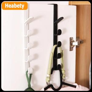 【2-3 days delivery】 Fivesegment Door Hook Coat Bag Towels Cap Hair Bands Seamless Holder Home Bedroom Storage Organization Plastic Pure Color Rack