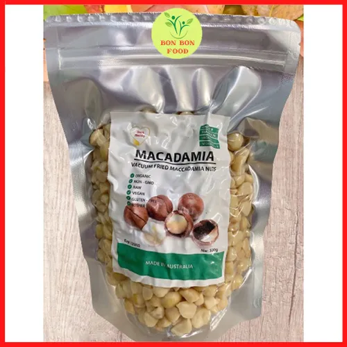 Nhân macca bể Úc đã sấy chín ( ăn trực tiếp, làm sữa, làm bánh) 500Gr