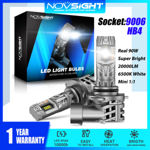 2 Bóng Đèn LED Xe Hơi Novsight N63 9006 HB4 Bóng Đèn LED Đầu Đèn Sương Mù Chùm Thấp 90W 20000LM 6500K Mini Siêu Sáng Thiết Kế 1:1 Cắm Và Chạy Bảo Hành 1 Năm Miễn Phí Vận Chuyển