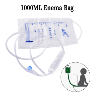 1000ML Disposable Enema Bag Kit for Colon Cleansing Internal Cleansing with Hose Enema Bag Home Enema